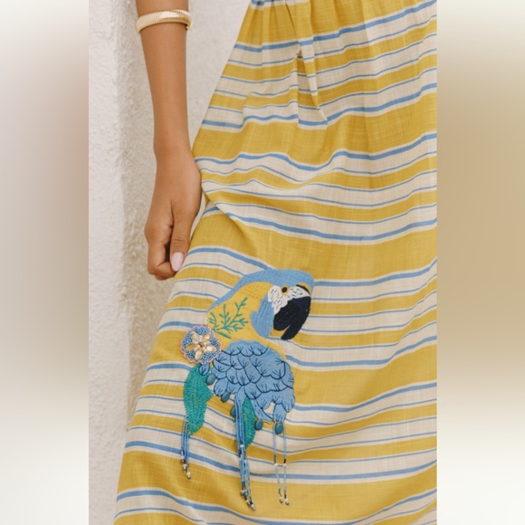 Anthropologie Celandine Copacabana Skirt Set Rio Stripe Size M NWT Resort Spring - Picture 5 of 13